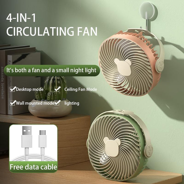 Portable USB Home Fan – Compact, Quiet, Rechargeable, Energy Efficient